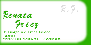 renata fricz business card
